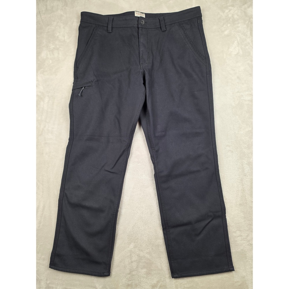 Weatherproof Vintage Utility Pant Mens 40x30 Black Fleece Lined Relaxed Fit